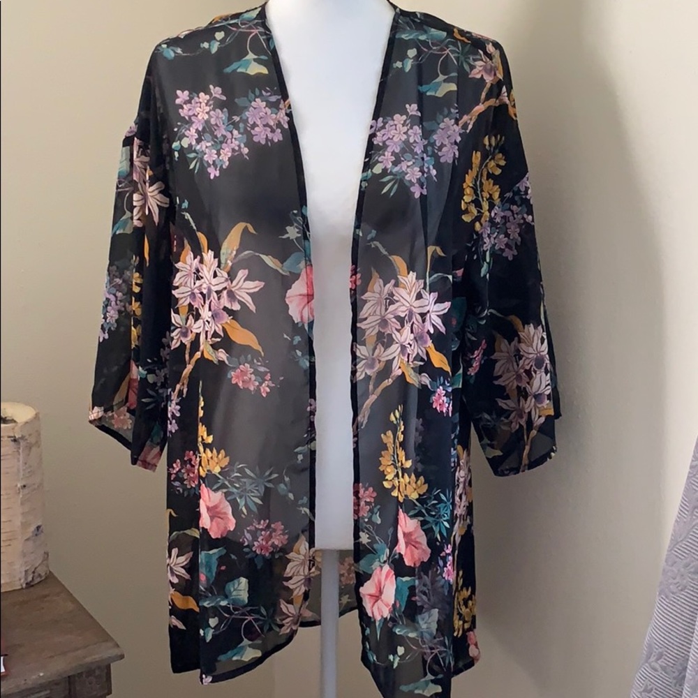 H&M Sheer Floral Kimono